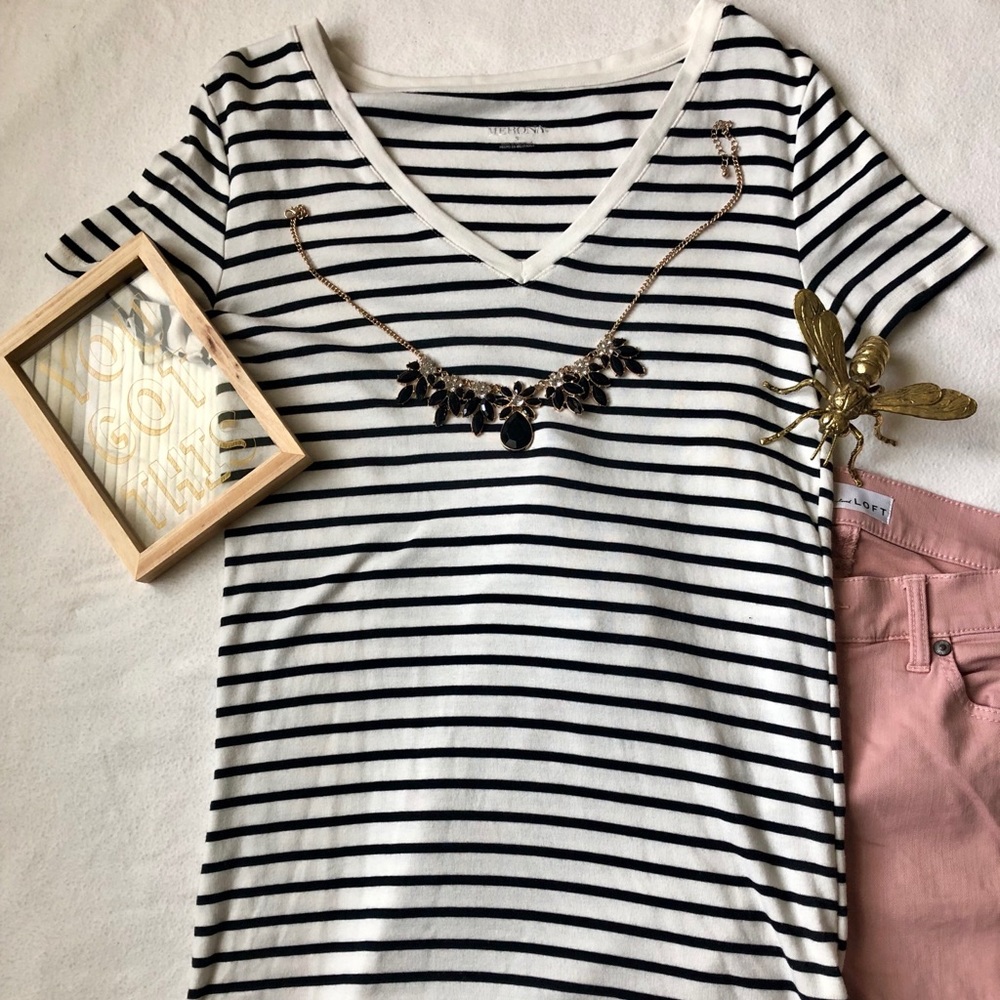 Merona striped v-neck
